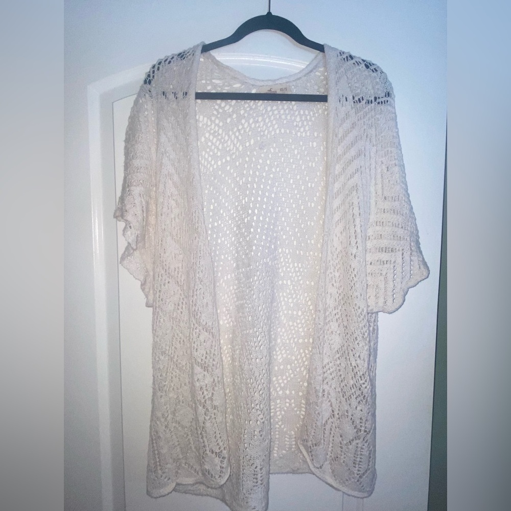 Loose knit ivory cardigan from Hollister